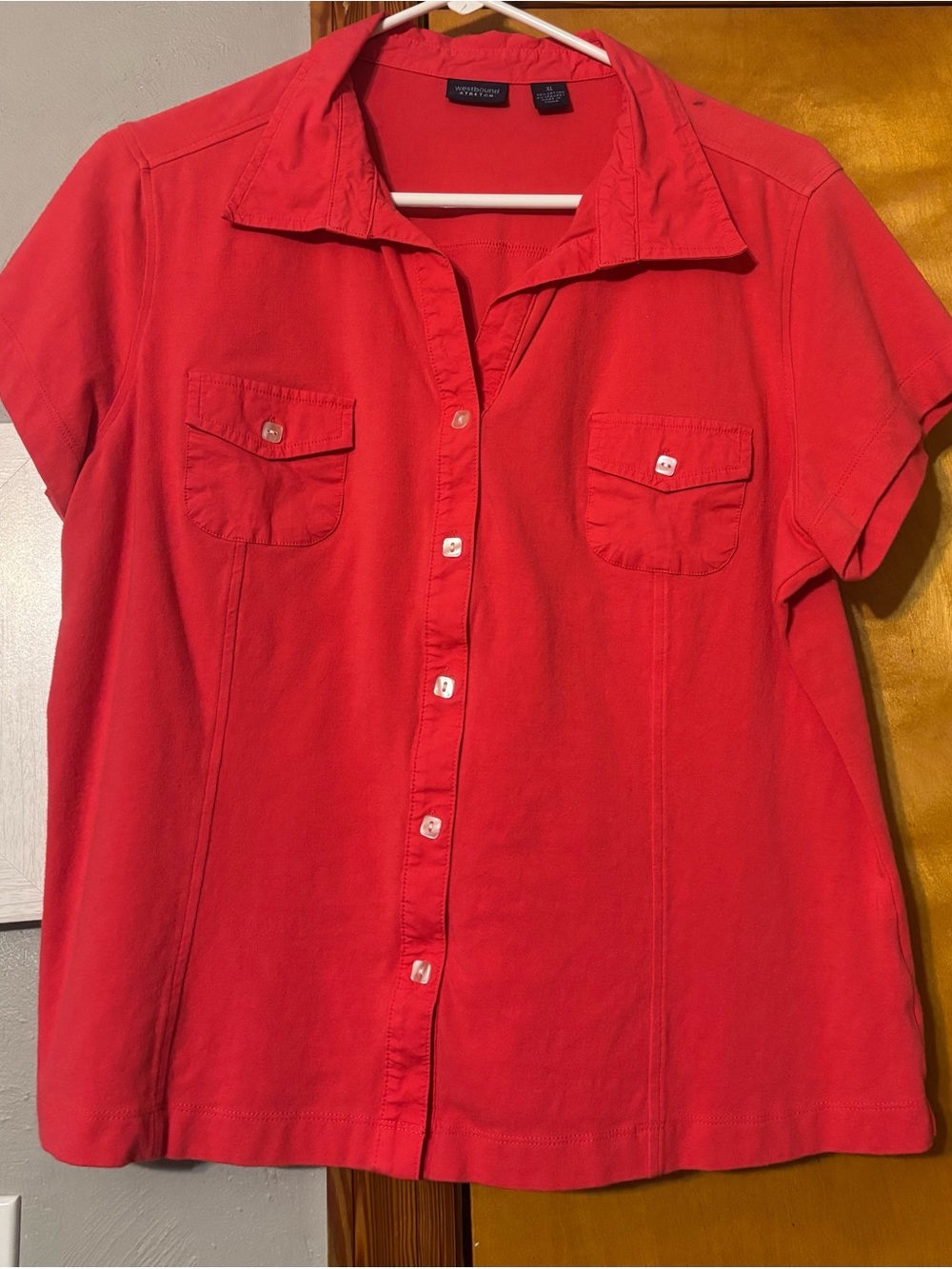 Westbound Red Stretch Button-Up Shirt